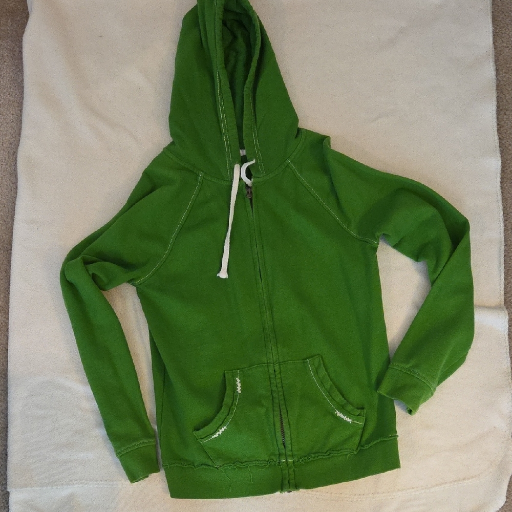 Old Navy Bright Green Hoodie Sweatshirt, Small